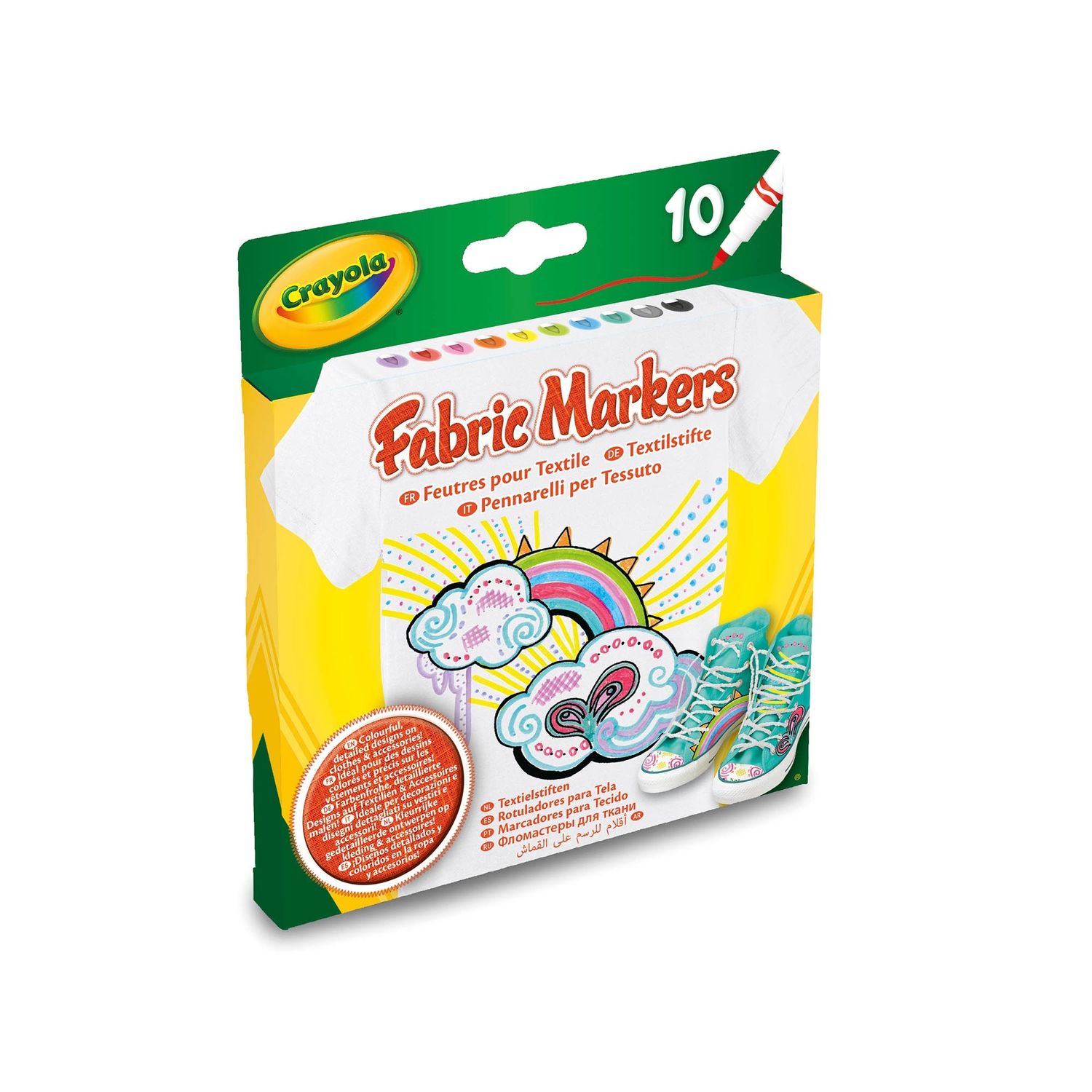 10 pennarelli per tessuto - crayola - CRAYOLA