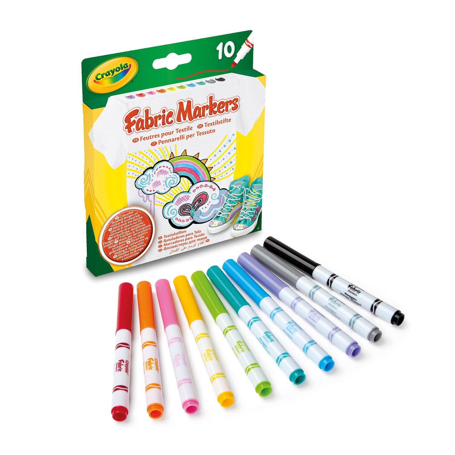 10 pennarelli per tessuto - crayola - CRAYOLA