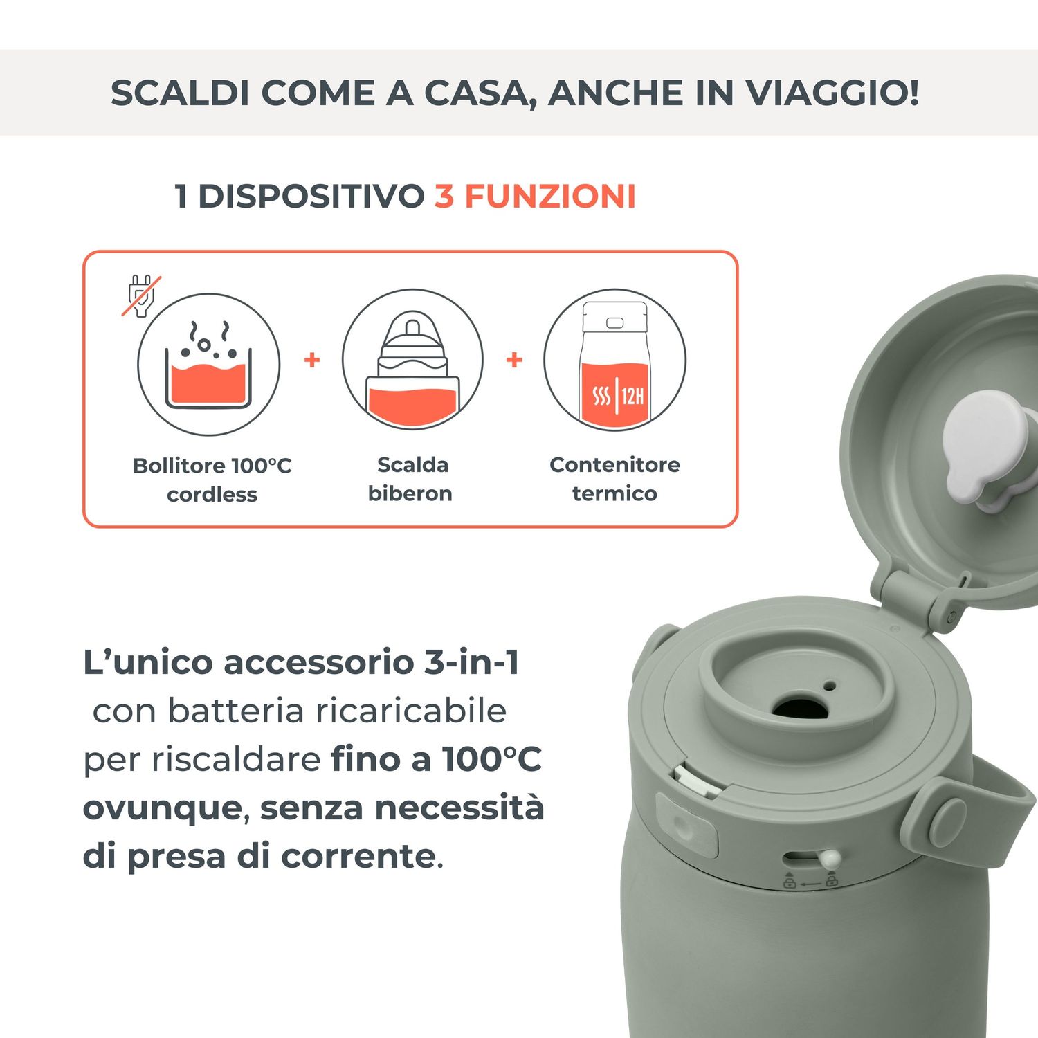 Bollitore e scalda latte portatile hot'n'go - 1190 - nuvita - Nuvita