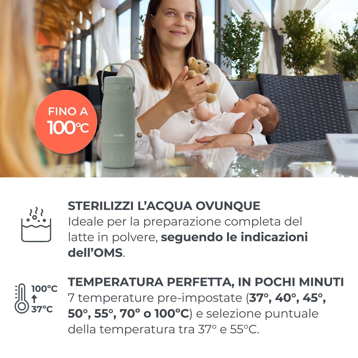 Bollitore e scalda latte portatile hot'n'go - 1190 - nuvita - Nuvita
