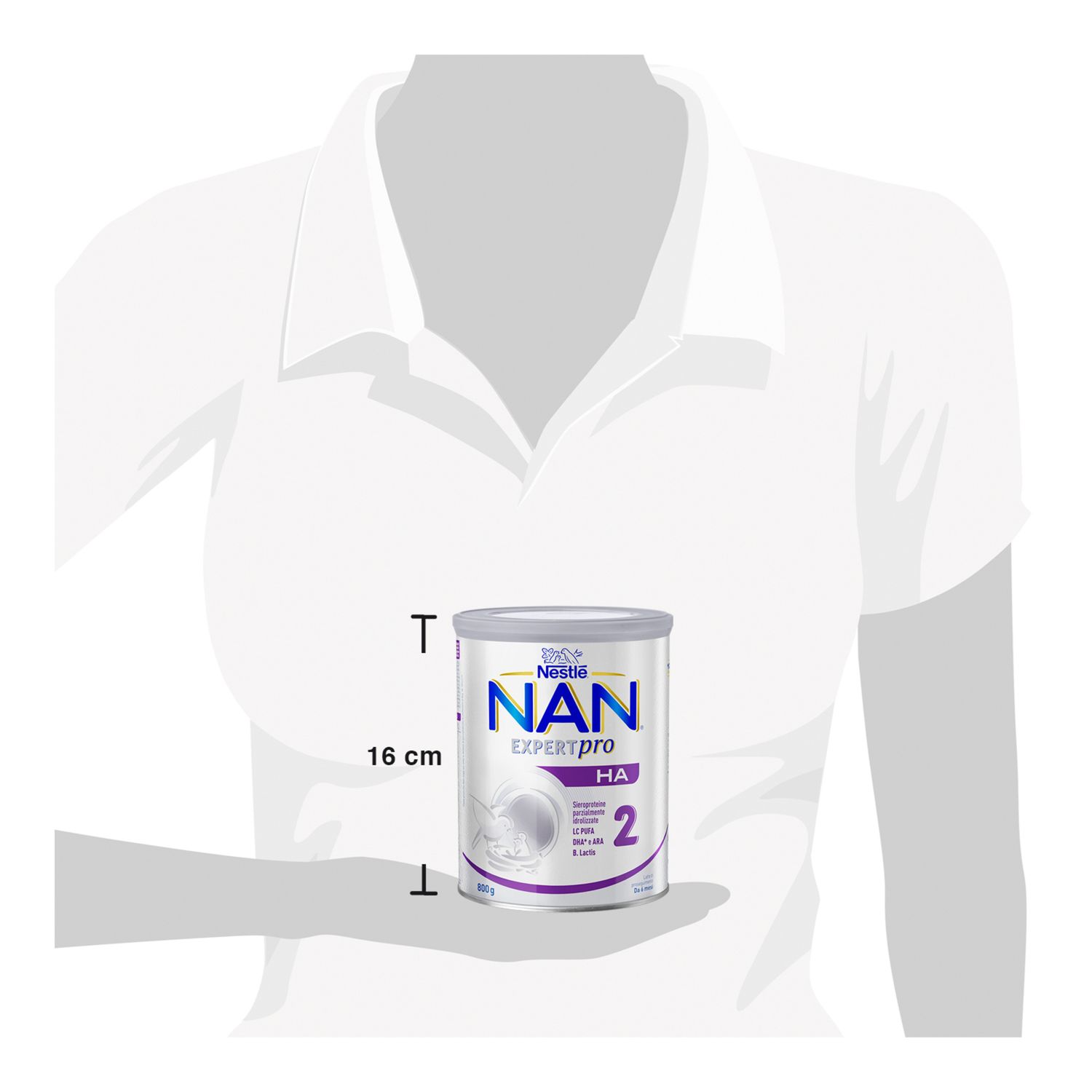 Nan ha 2 latte di proseguimento polvere da 6 mesi, latta 800g - nestle' - Nestle'