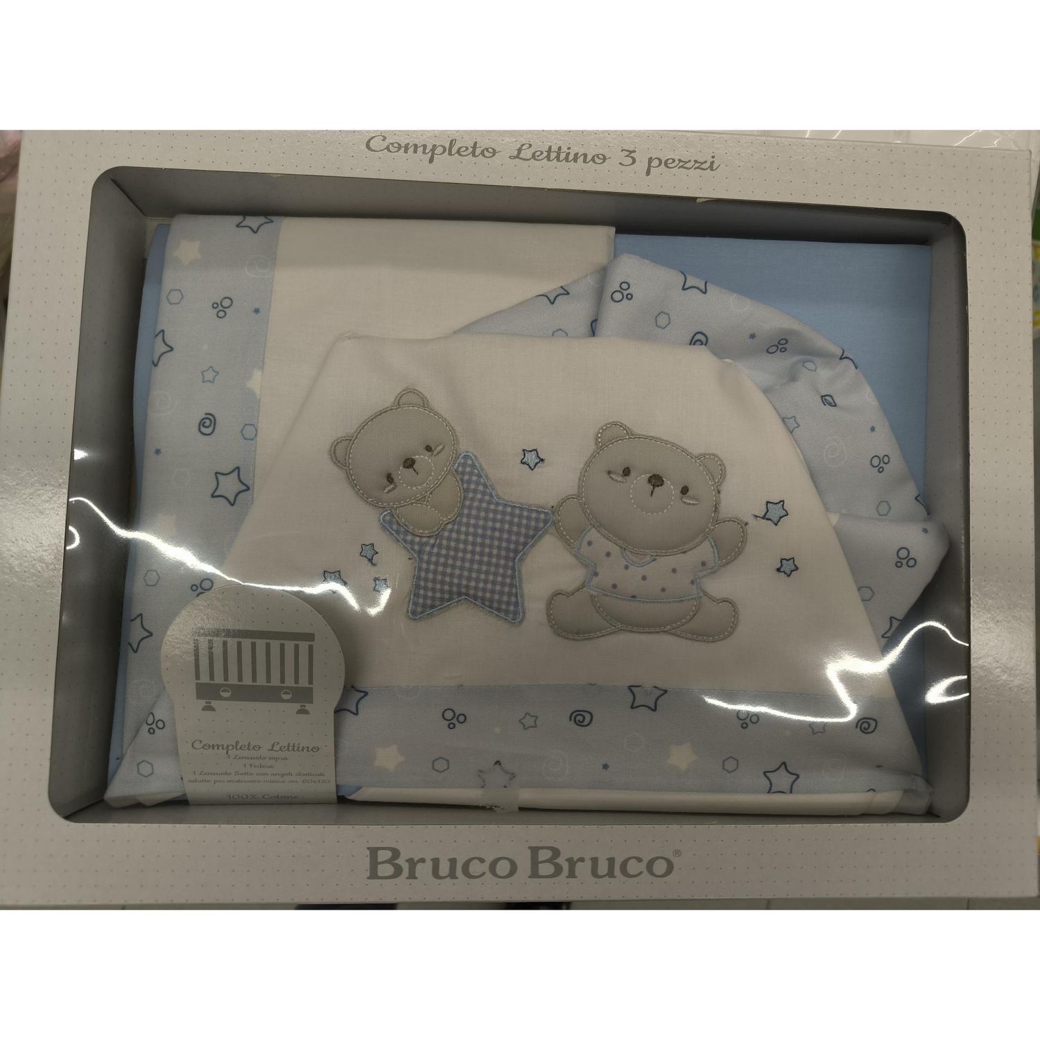 Completo lettino set 3pz - bruco bruco - Ellepi