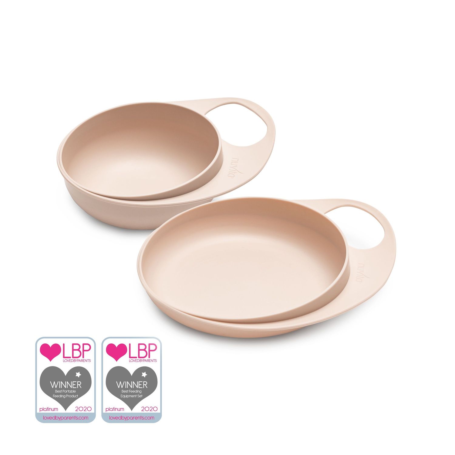 Set piattino e ciotola per svezzamento easy eating - 8461 / english rose - nuvita - Nuvita