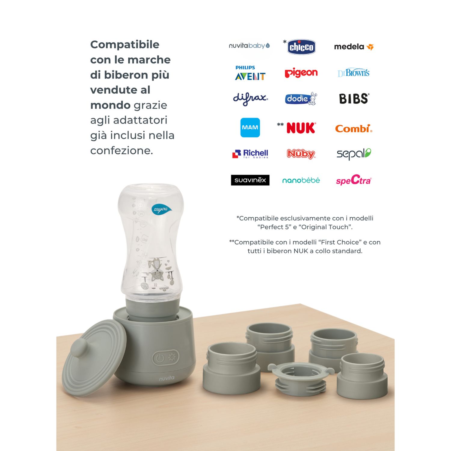 Scaldabiberon portatile universale warm'n'go - 1162 - nuvita - Nuvita