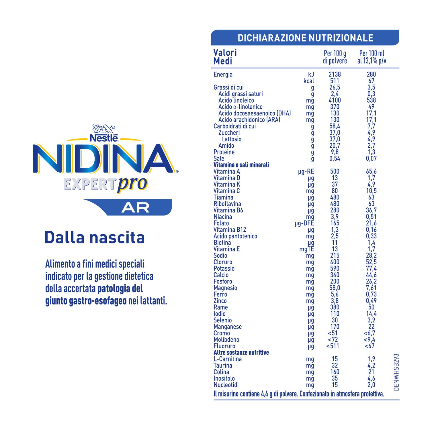 Nidina expertpro ar alimento a fini medici speciali in polvere, latta 800g - nestle' - Nestle'