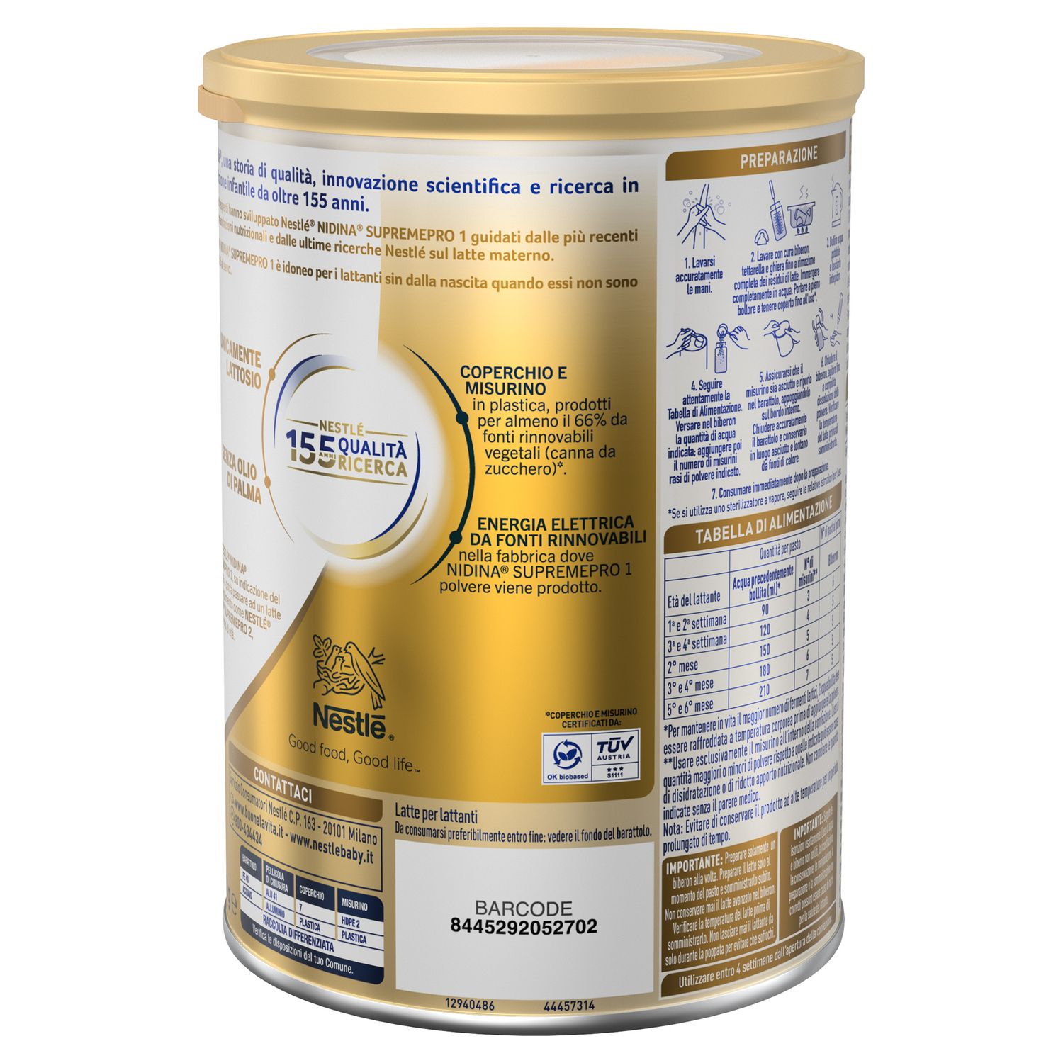 Nidina supremepro 1 latte per lattanti in polvere dalla nascita, latta 400g - nestle' - Nestle'