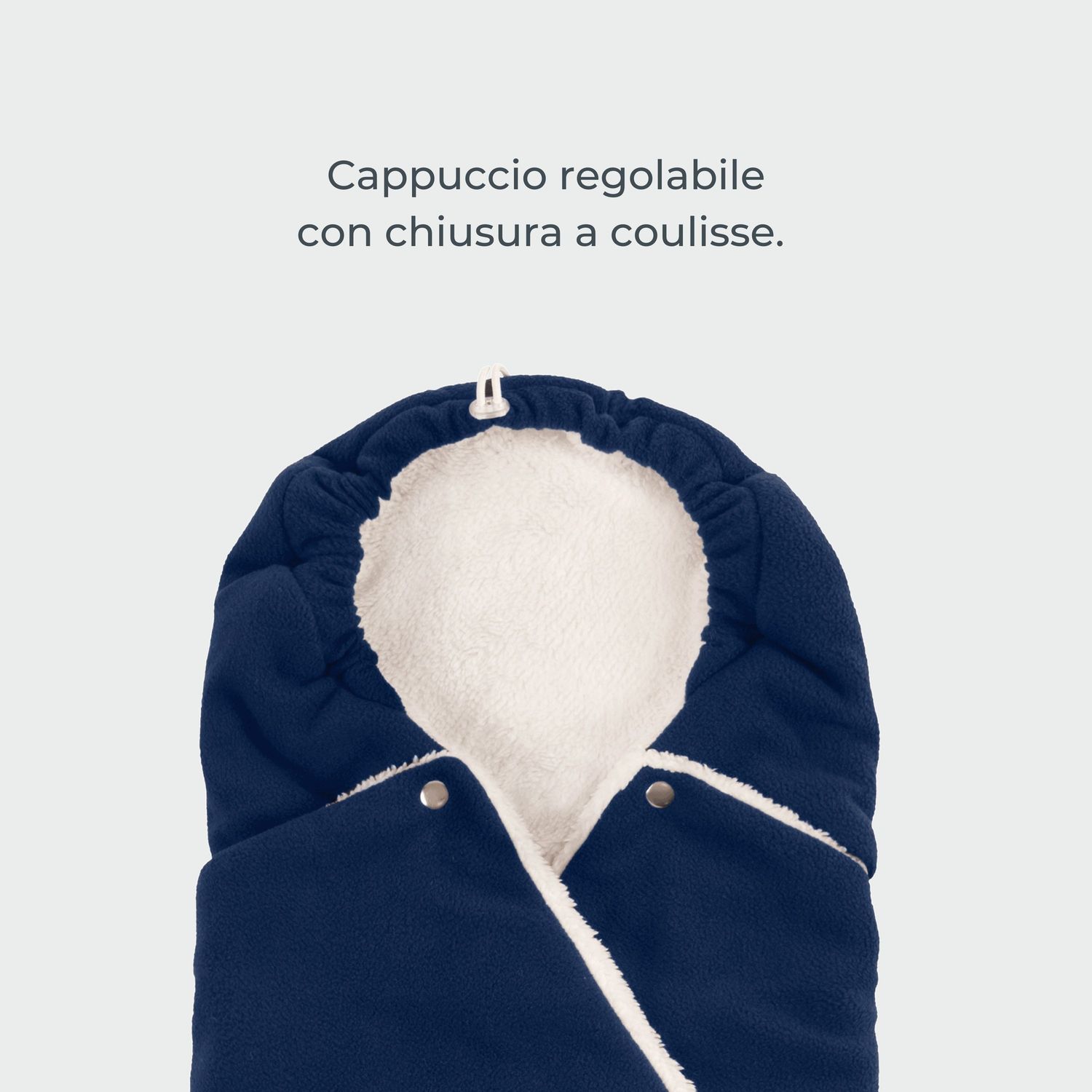 Copertina neonato con gambe e cappuccio cuddle / antracite e panna - 9100 - Nuvita