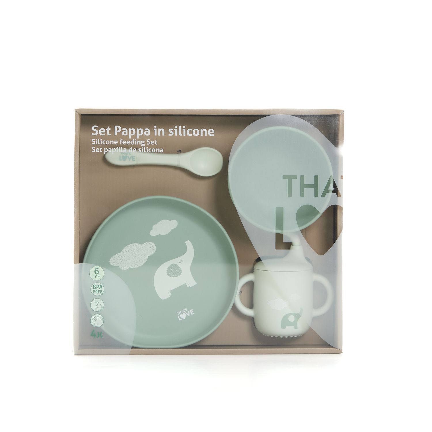 Set pappa in silicone green - that's love - THAT'S LOVE