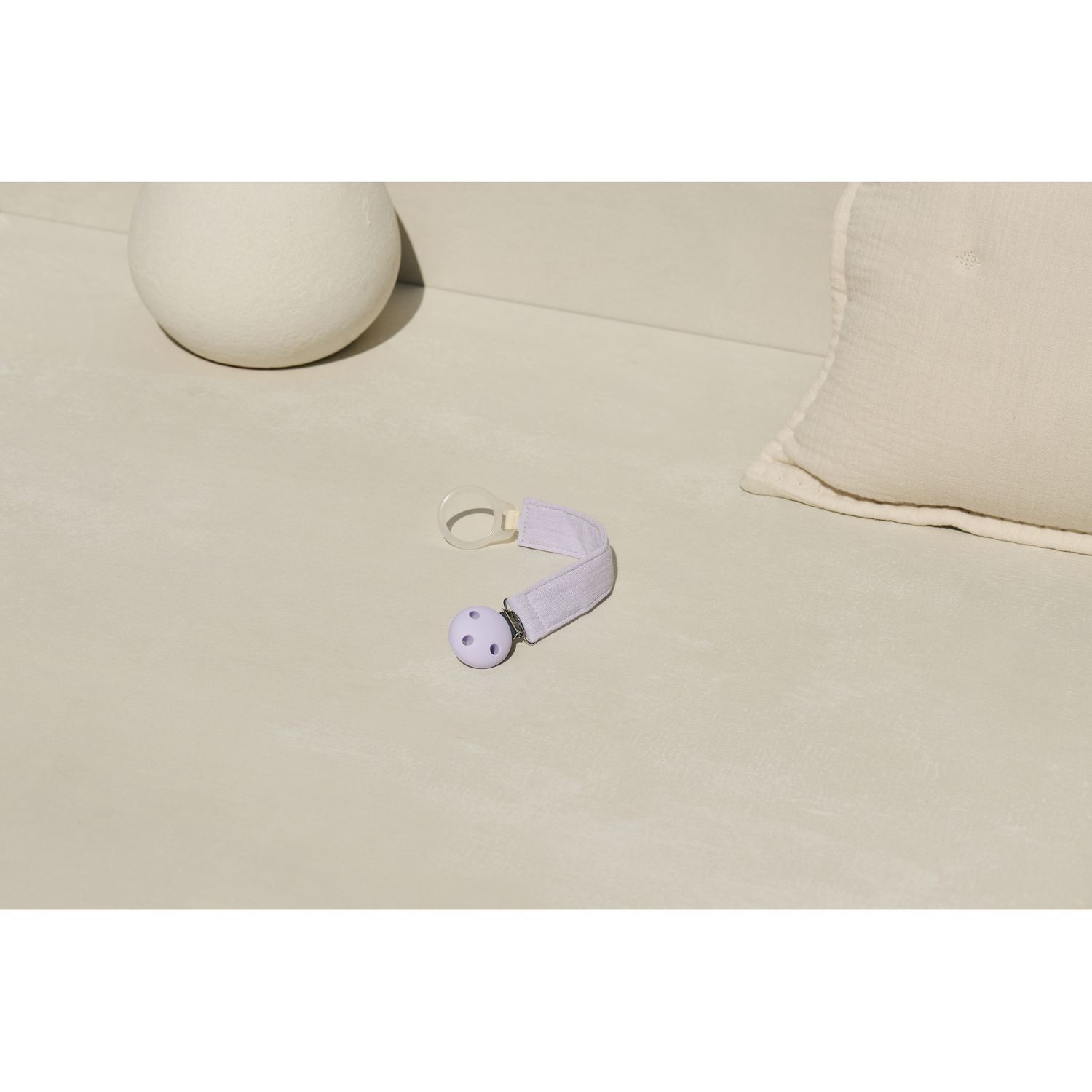 Mam clip catenella portaciuccio (set da 2), 0+ mesi regolabile, lavabile a mano, compatibili con tutti i succhietti mam, rosa/lilla - Mam