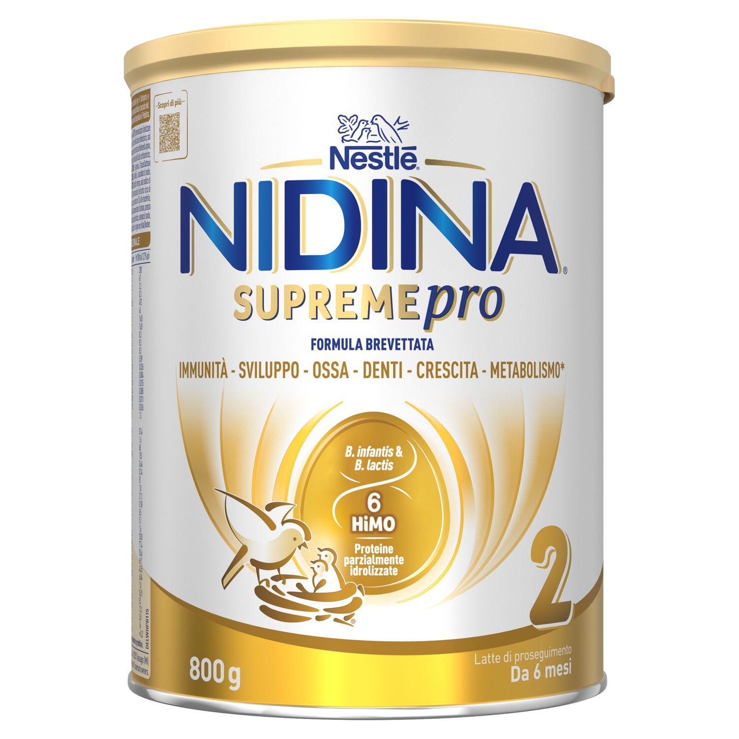 Nidina supremepro 2 latte di proseguimento in polvere da 6 mesi, latta 800g - nestle nidina - Nestlé Nidina