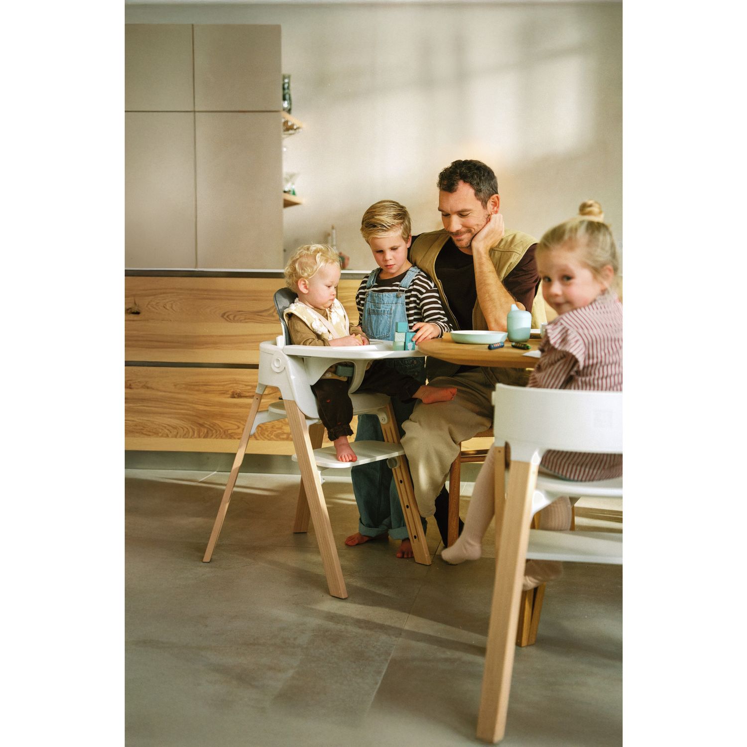 Seggiolone steps™ white natural- stokke - STOKKE
