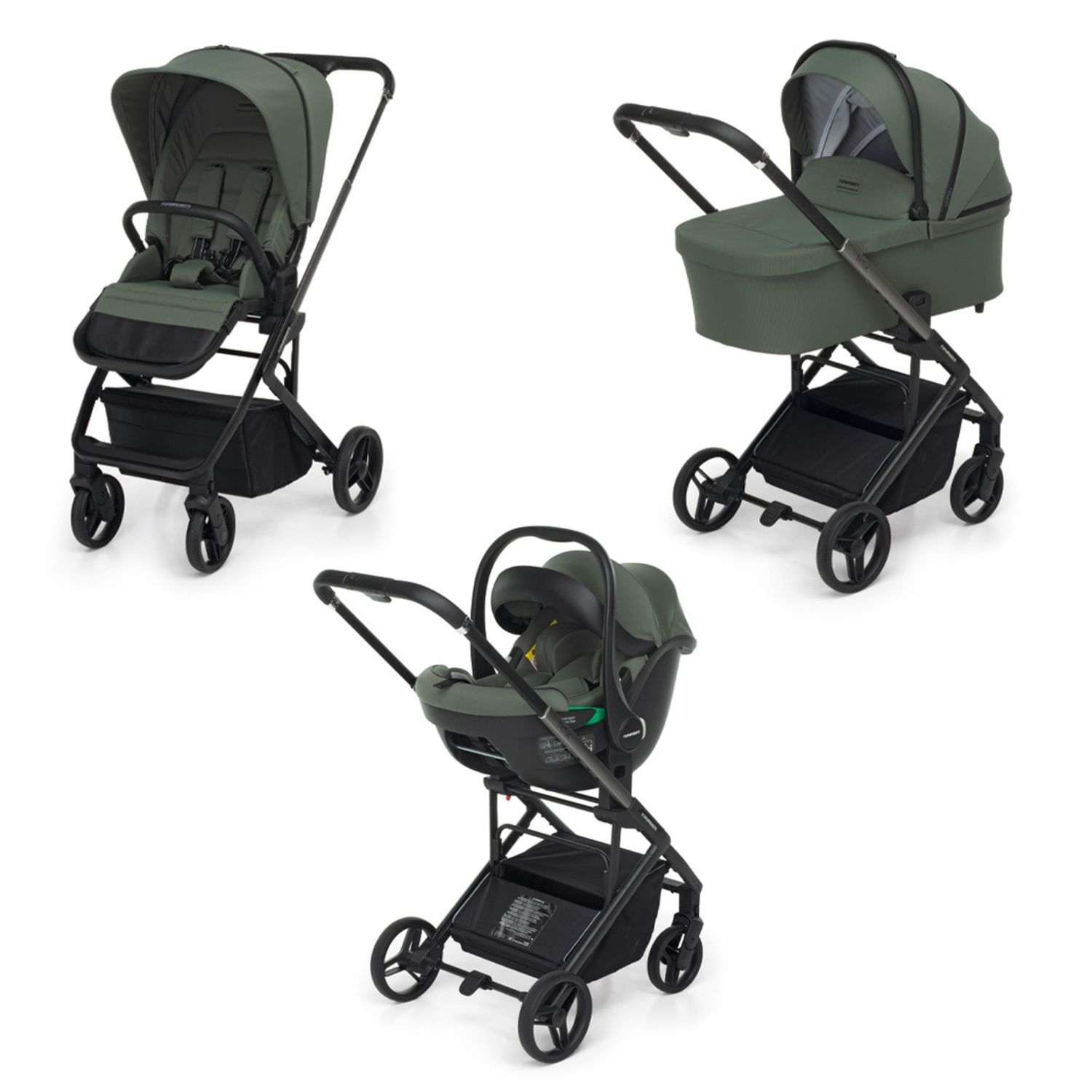 Trio tictoc disk infant olive i-size+adattatori - foppapedretti - Foppapedretti