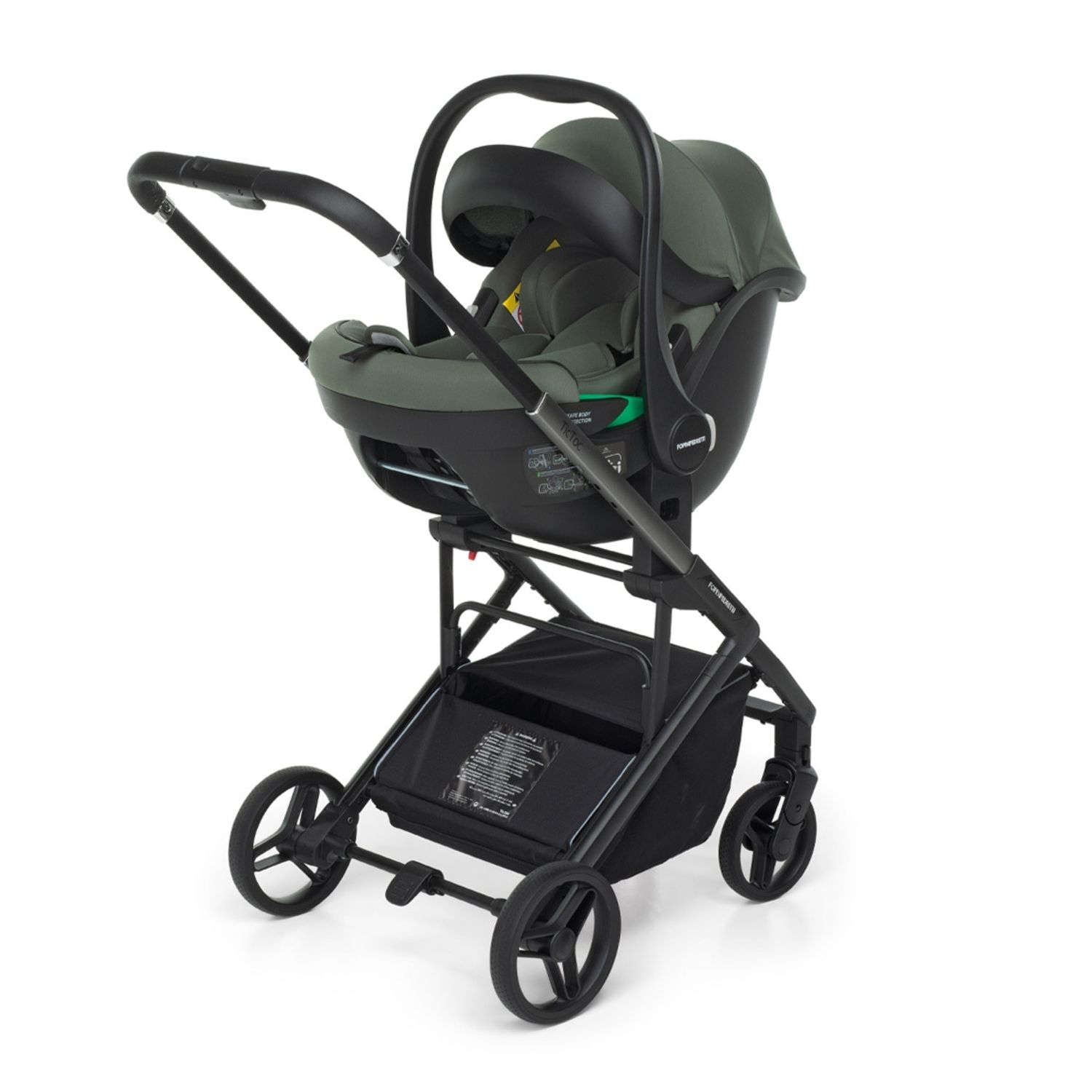 Trio tictoc disk infant olive i-size+adattatori - foppapedretti - Foppapedretti
