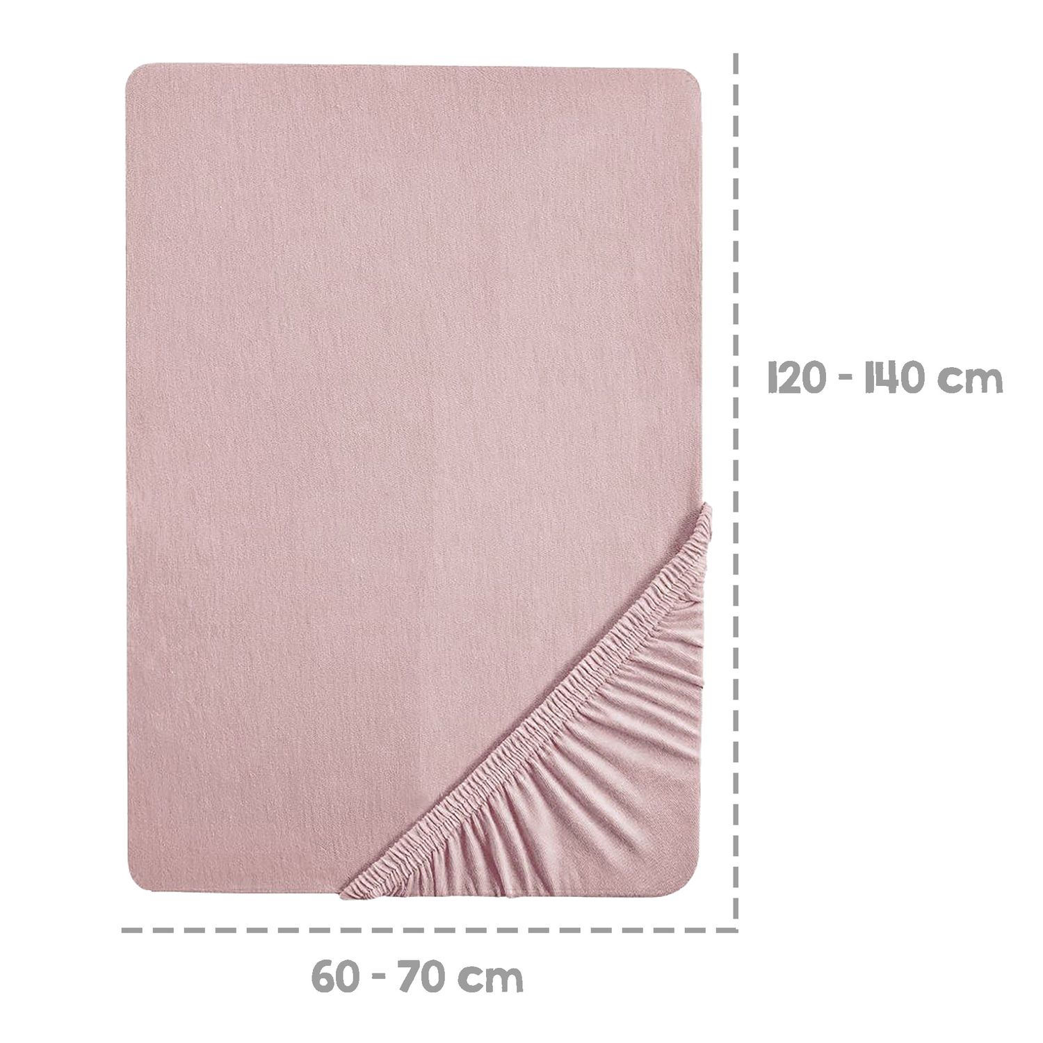 Lenzuolo con angoli 70x140 pink  - roba - Roba GMBH