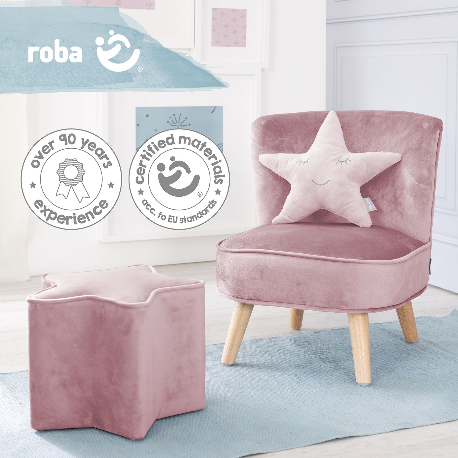 Cuscino cuddy stella pink - roba - Roba GMBH