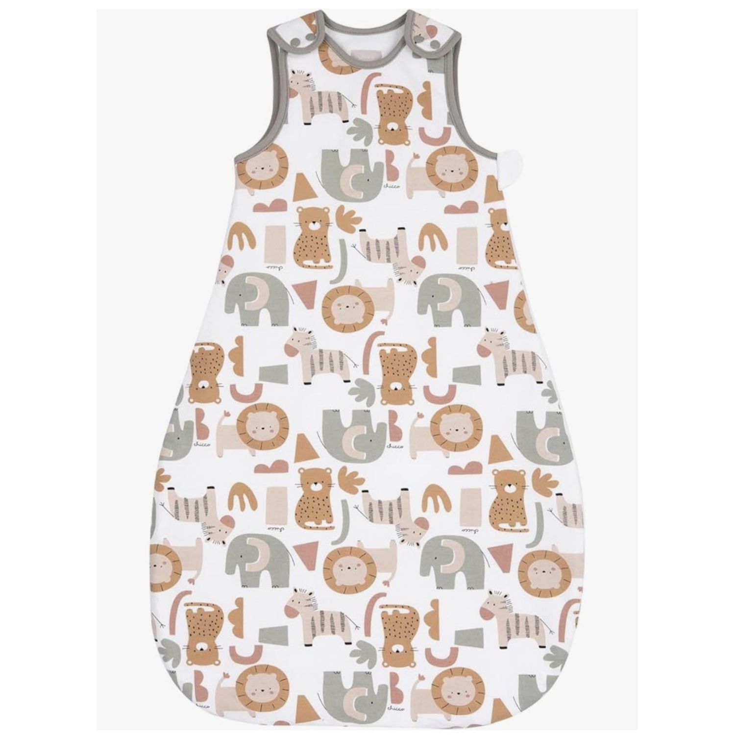 Sacconanna neonato senza maniche con fantasia safari animale (lioni, elefanti, zebre) - chicco - Chicco