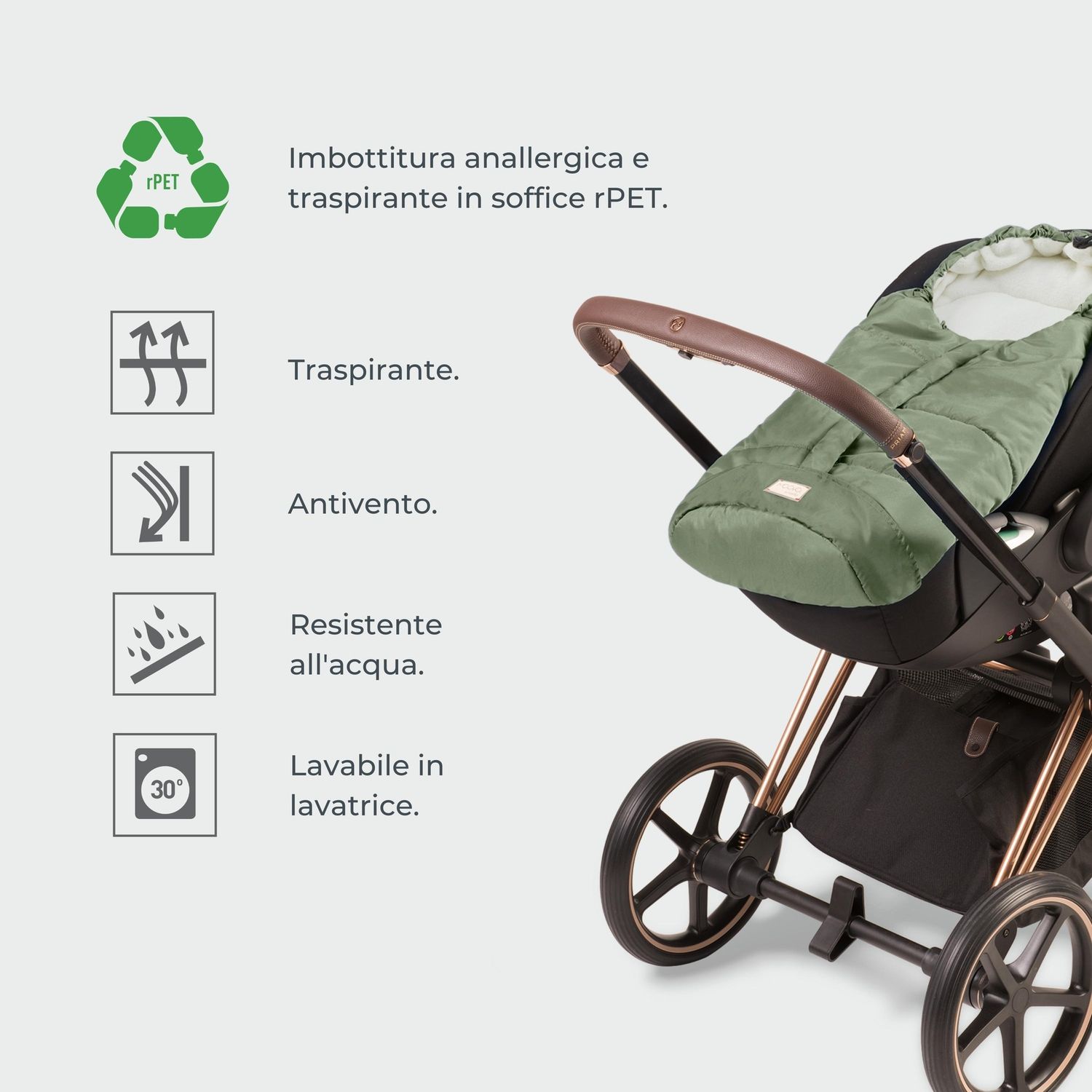 Sacco universale per seggiolini auto gruppo 0+ moovo ovetto city / rosa tenue - nuvita - Nuvita