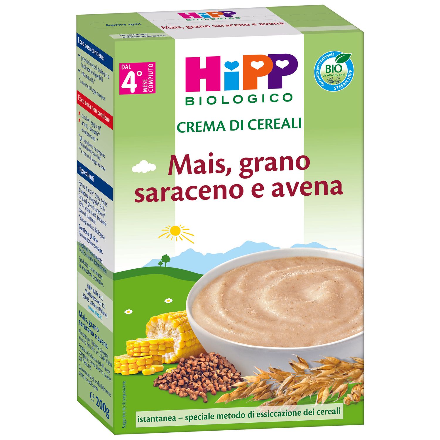 Crema cereali mais, gr.saraceno avena 200g -  hipp - Hipp