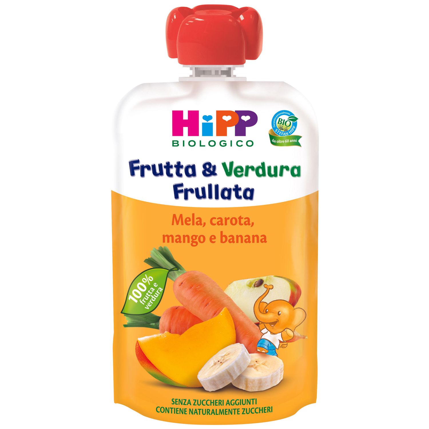 Frutta &amp; verdura frullata mela carota mango banana 90g - hipp - Hipp