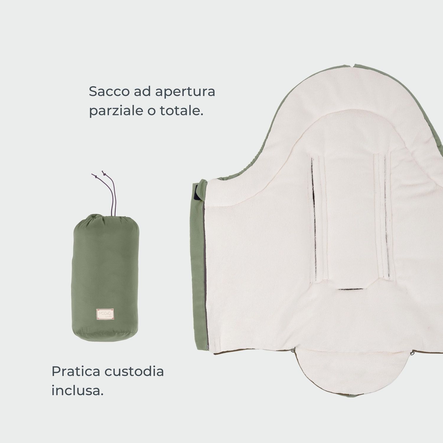Sacco universale per seggiolini auto gruppo 0+ moovo ovetto city / grigio - nuvita - Nuvita