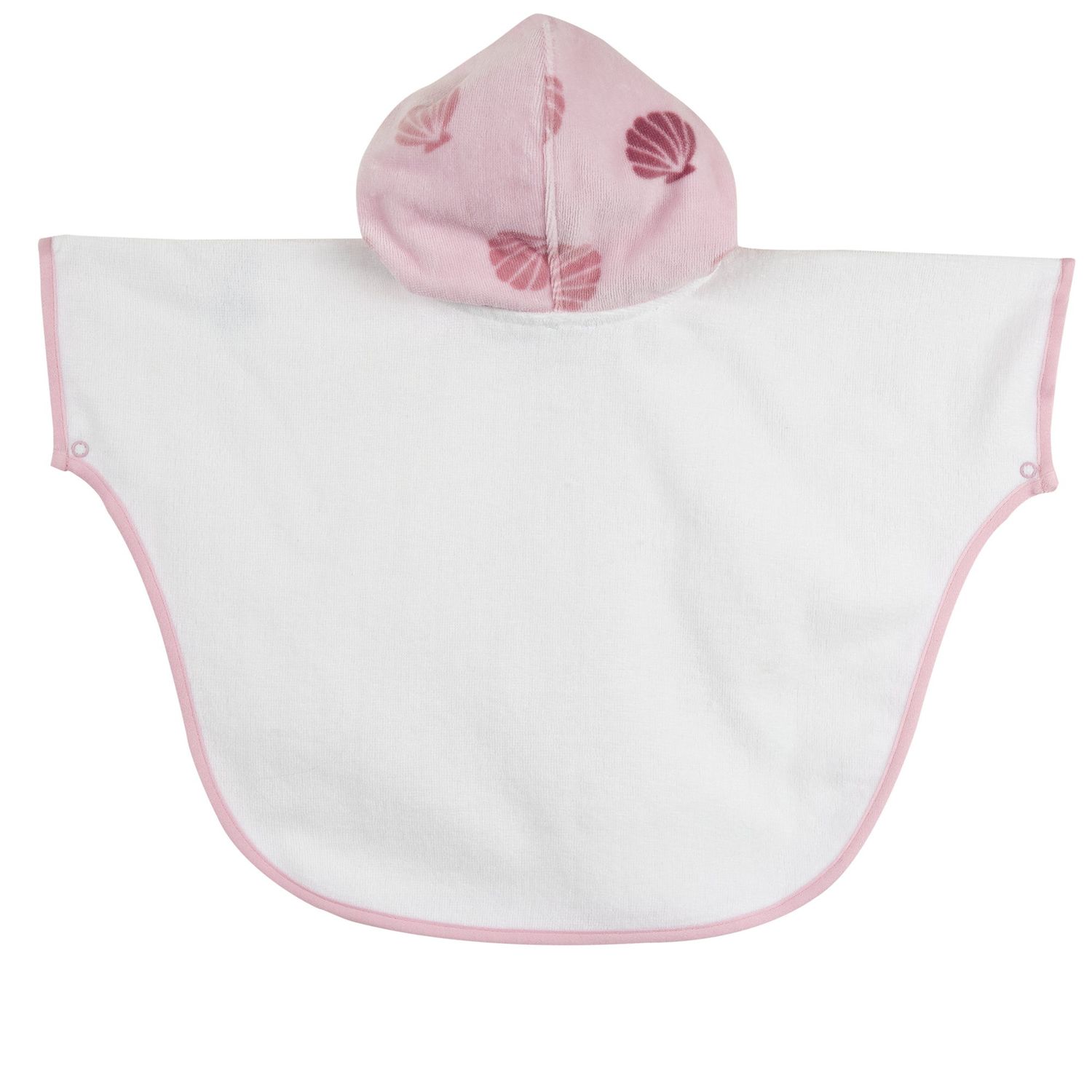 Poncho bagno neonata chicco bianco e rosa - Chicco