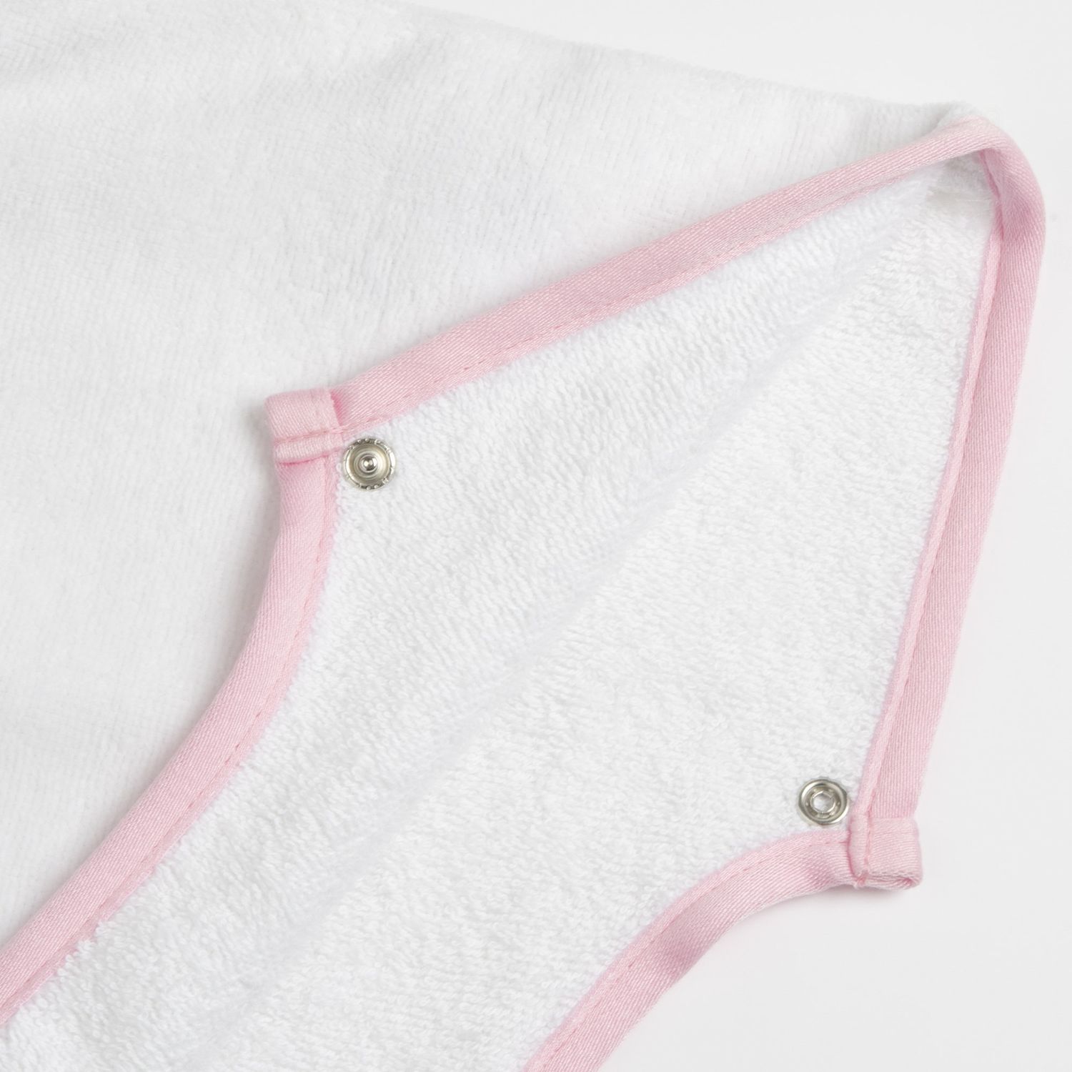 Poncho bagno neonata chicco bianco e rosa - Chicco
