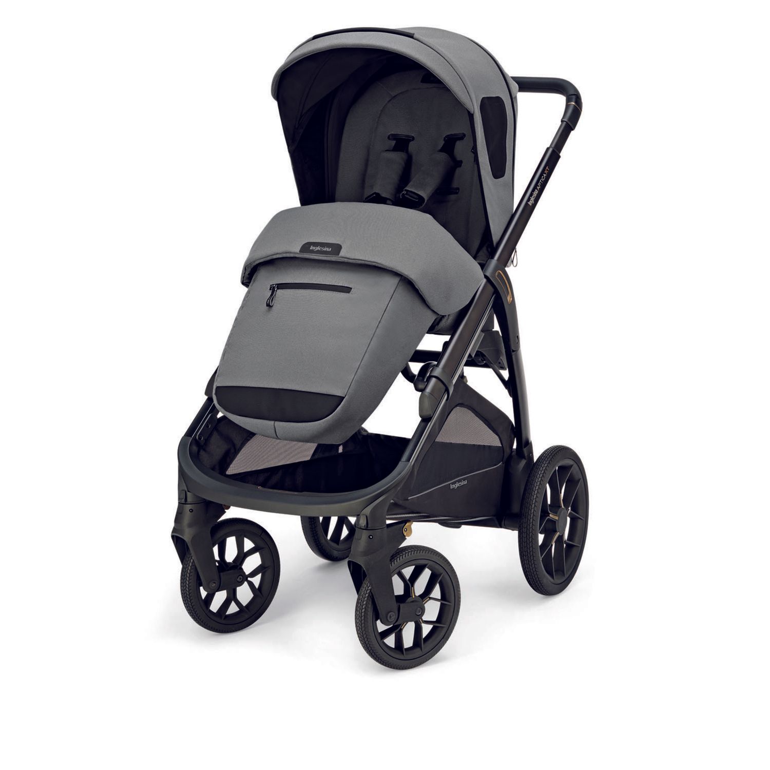 Aptica xt system quattro - canyon grey con telaio nero e seggiolino auto darwin infant - 2025 - inglesina - Inglesina