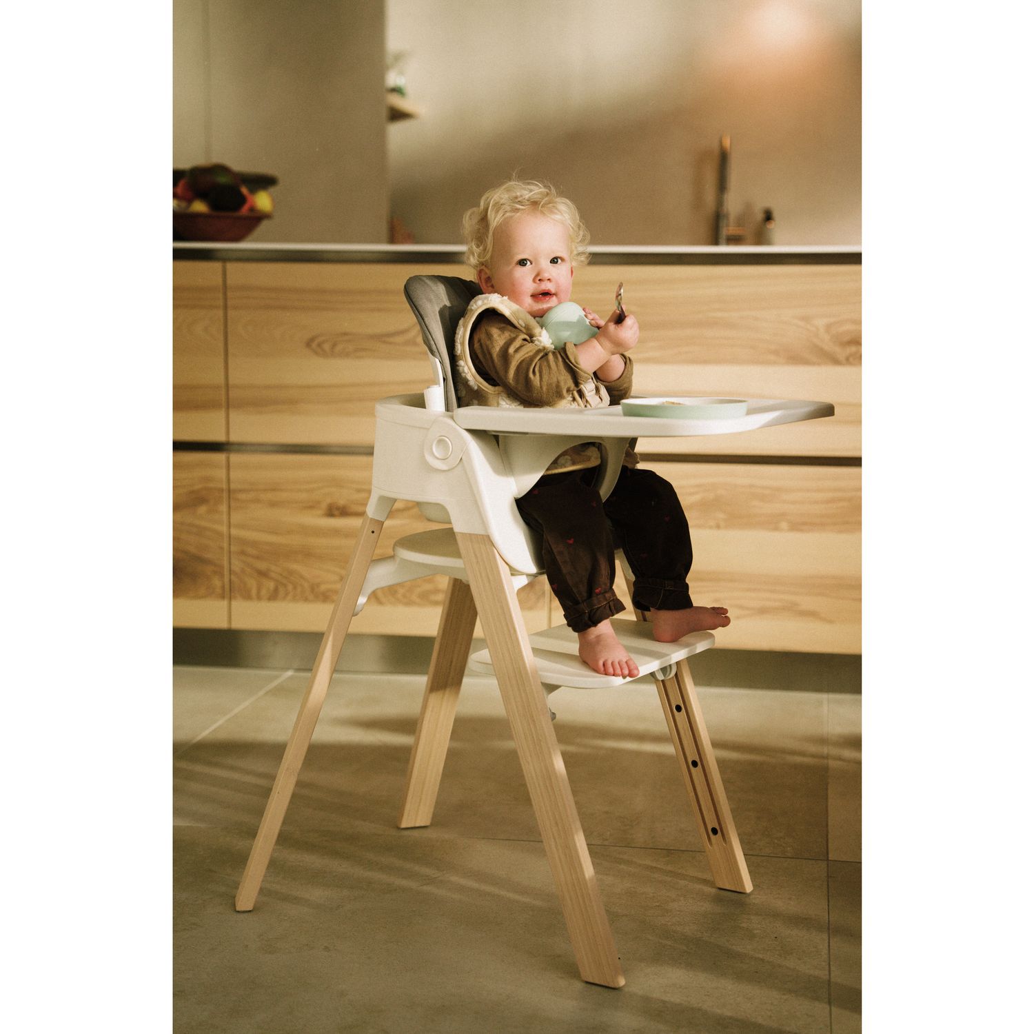 Seggiolone steps™ white natural- stokke - STOKKE