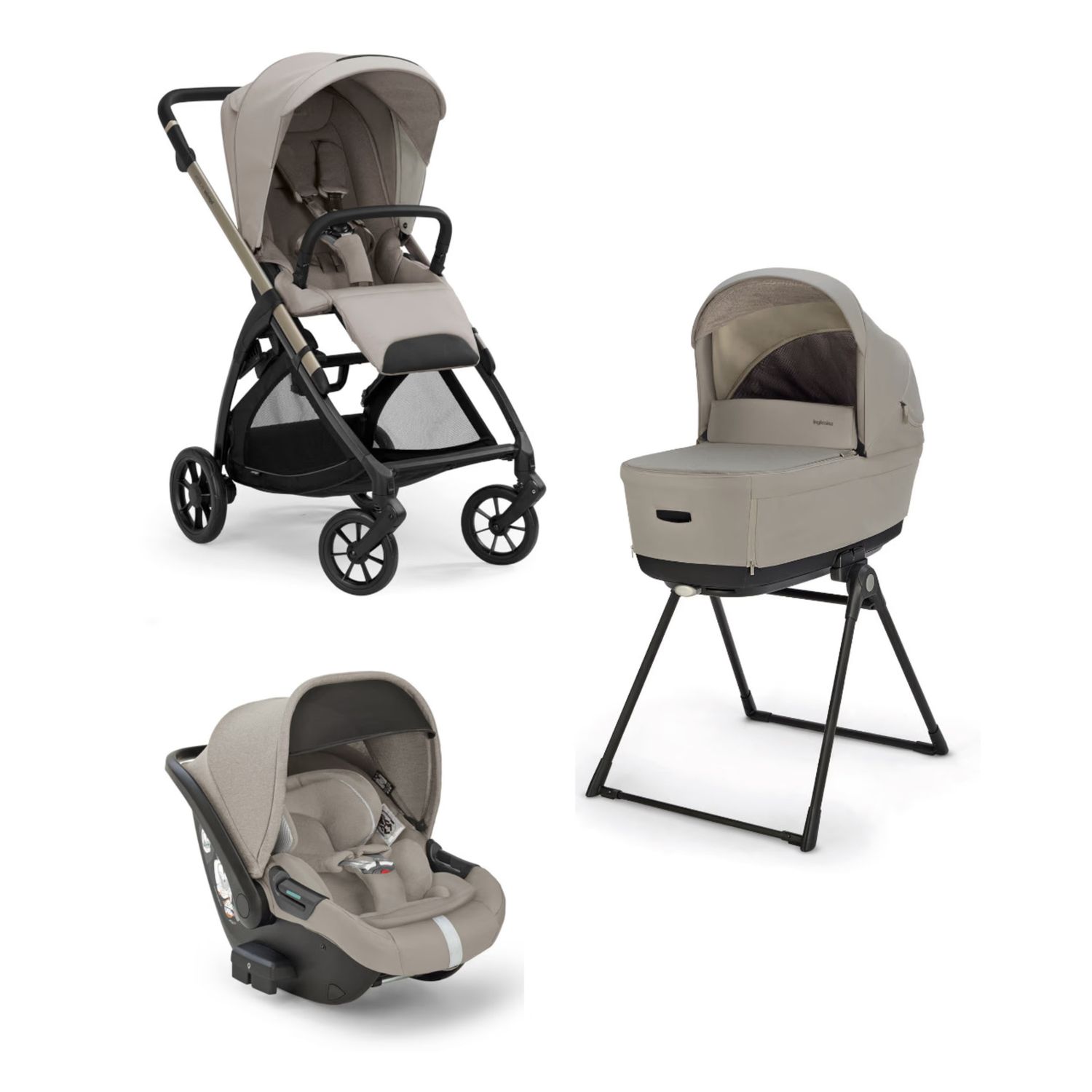 Trio system4 electa darwin recline - battery beige + telaio iridio black - 2025 - inglesina - Inglesina