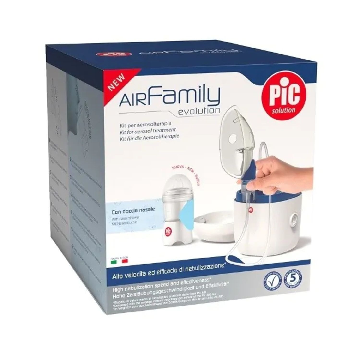 Kit per aerosolterapia completo di doccia nasale - pic - Pic