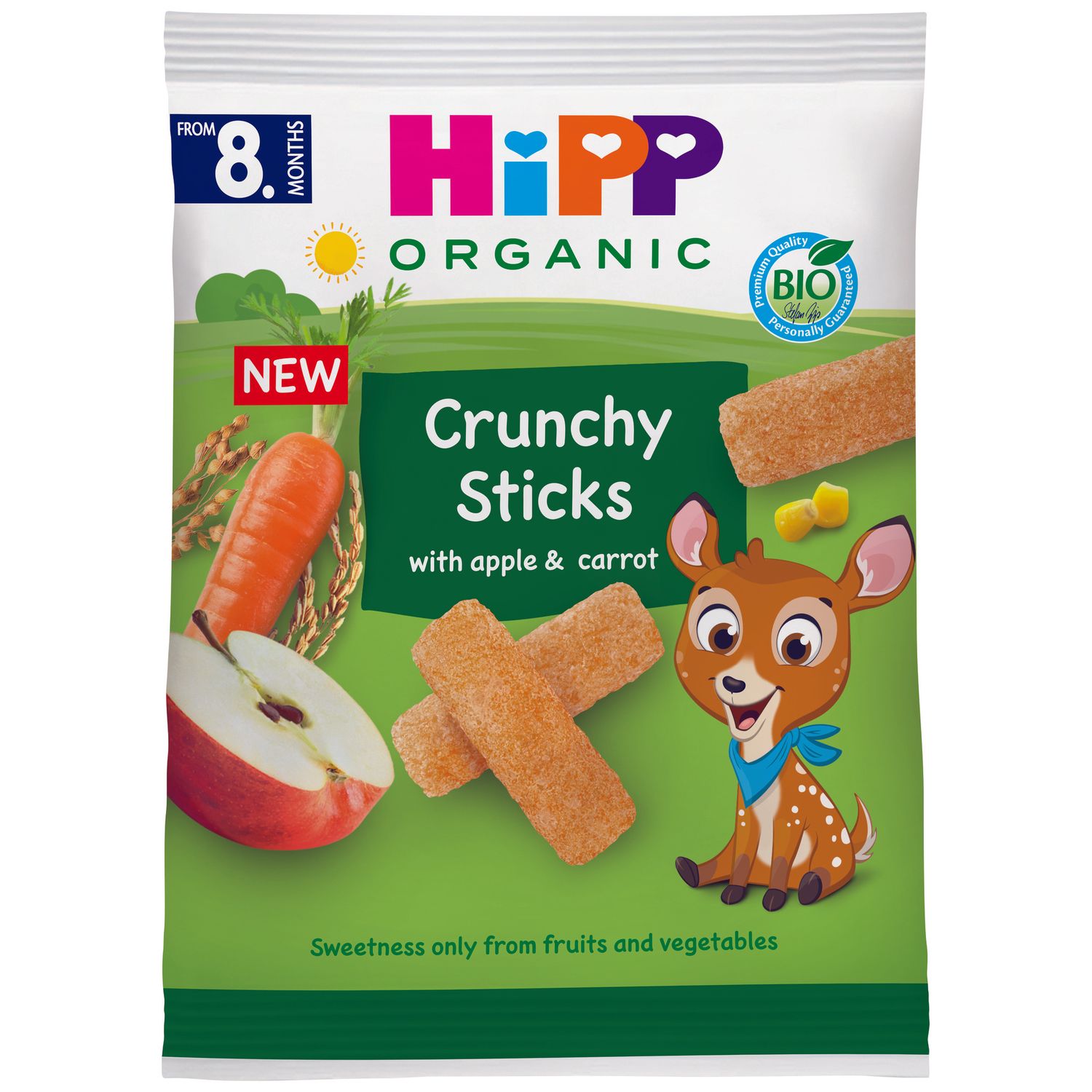 Crunchy sticks mela e carota 30g - hipp - Hipp