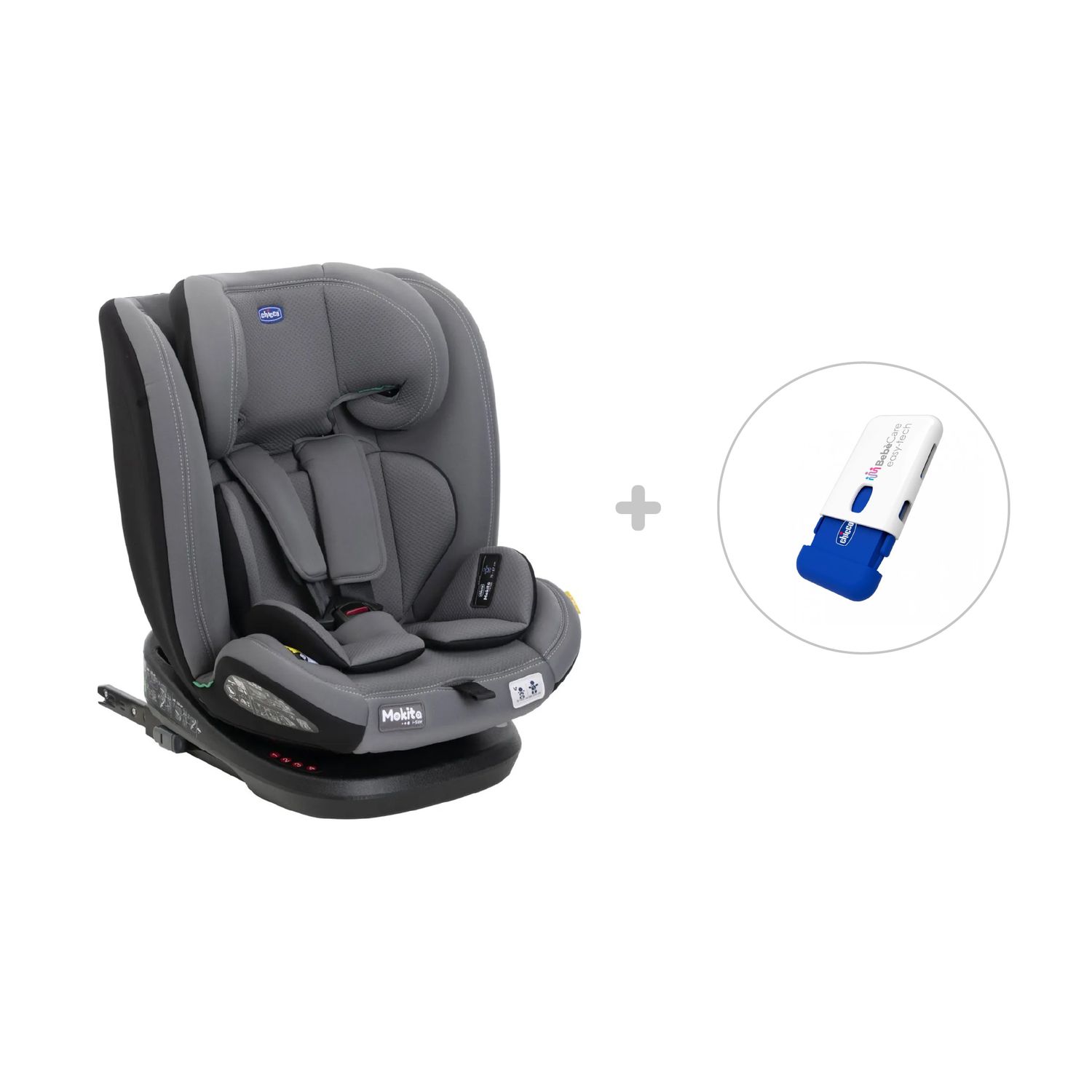 Chicco - seggiolino auto mokita i-s grey black + disp antiabban easy tech - 