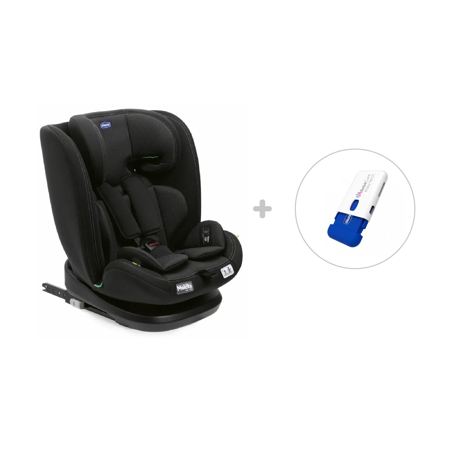 Chicco - mokita i-size (76-150 cm) black + disp antiabban easy tech - 