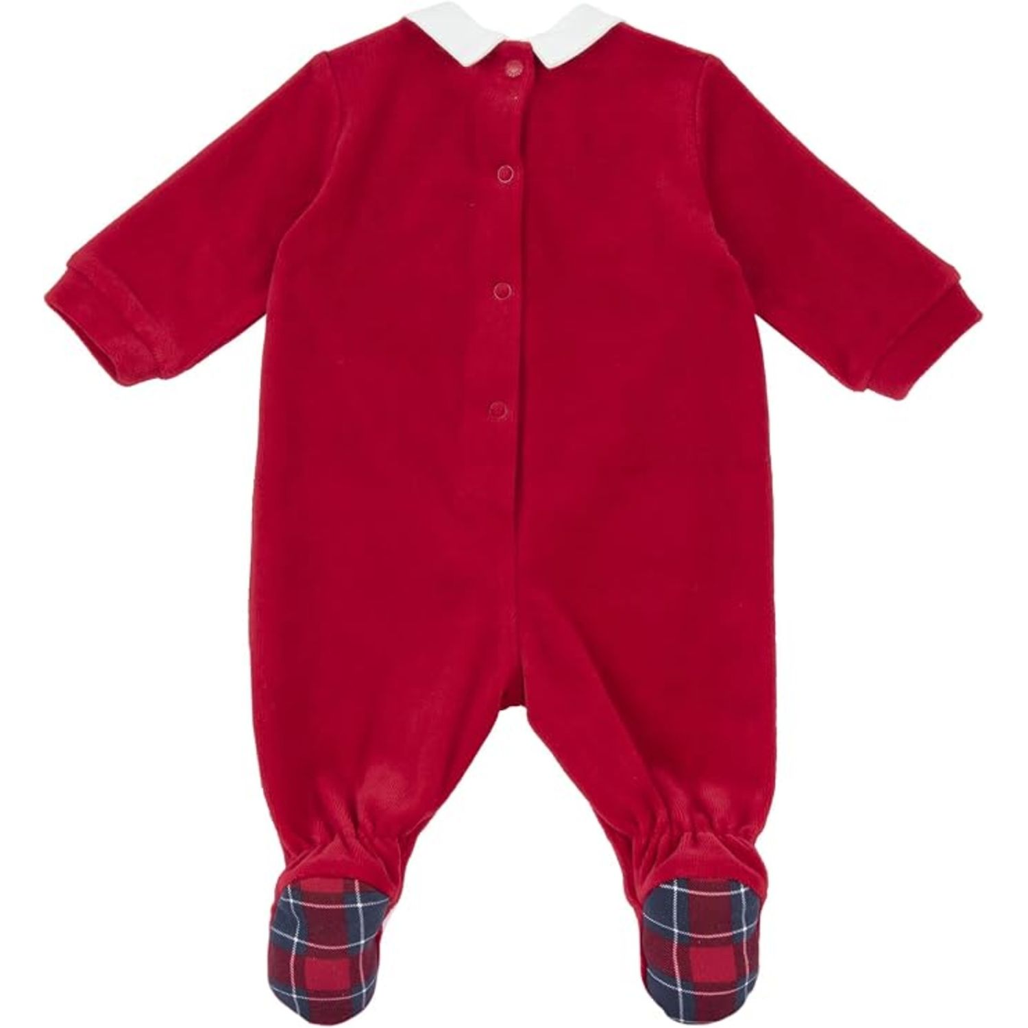 Tutina elegante da neonato in ciniglia rossa papillon tarta - Chicco