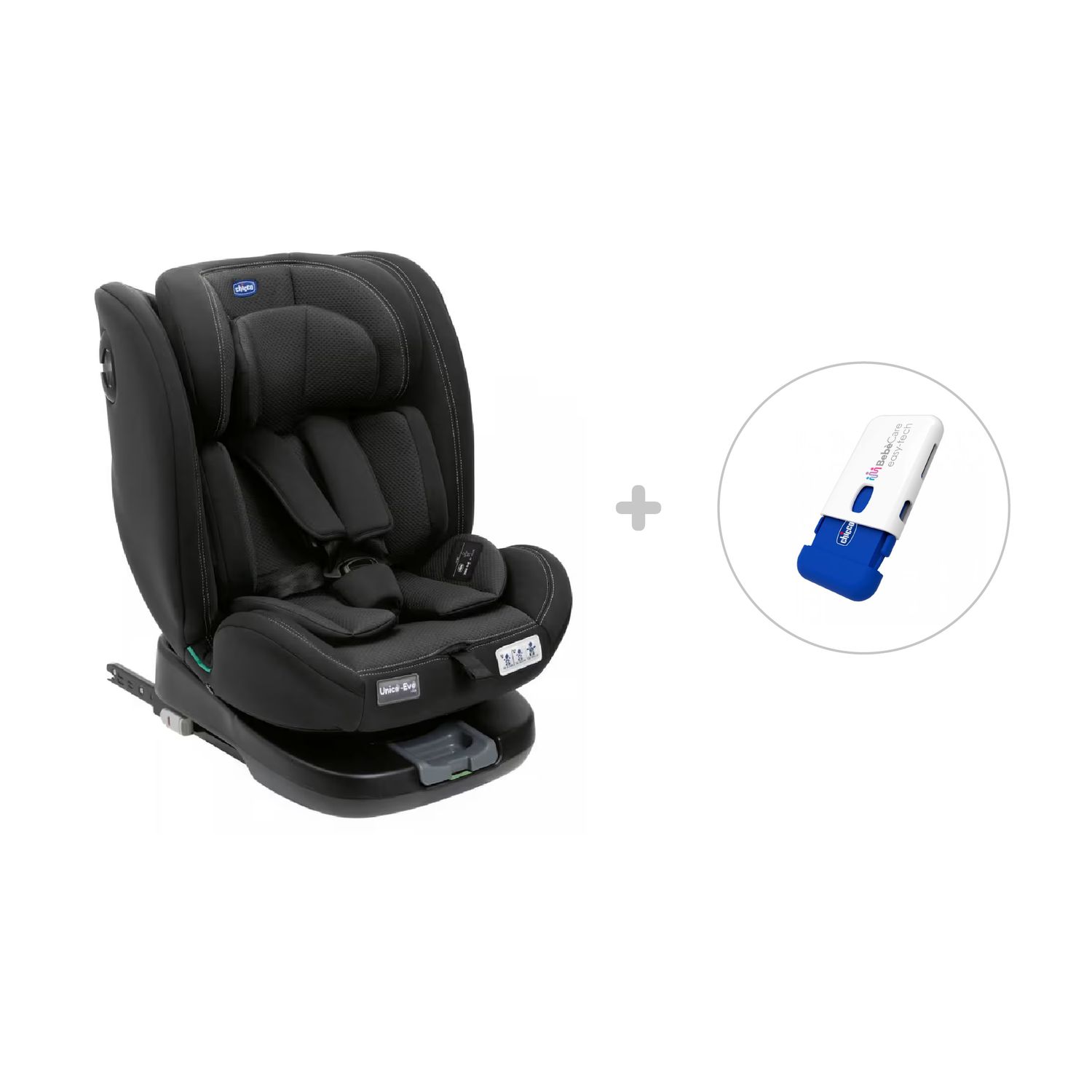 Chicco - unico evo i-size classic  black + disp antiabban easy tech - 